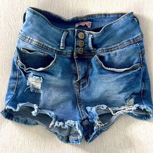 Girls/ youth size 1 denim shorts